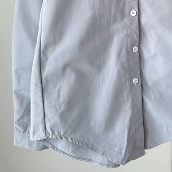 Women Minimalist Button-Up Shirt - Picture 3 of 4